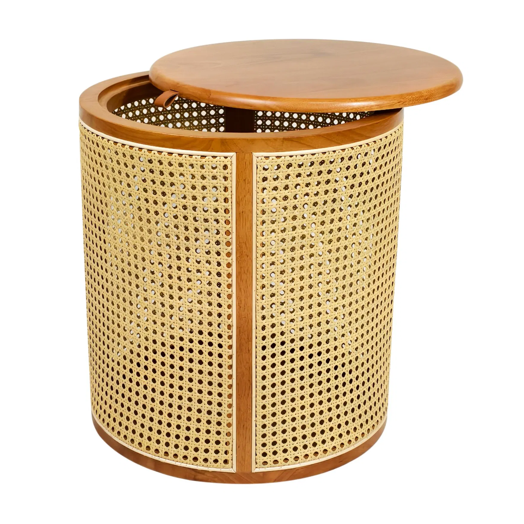 Multifunctional Modern Round Storage Wood Coffee Table for Home Living Room