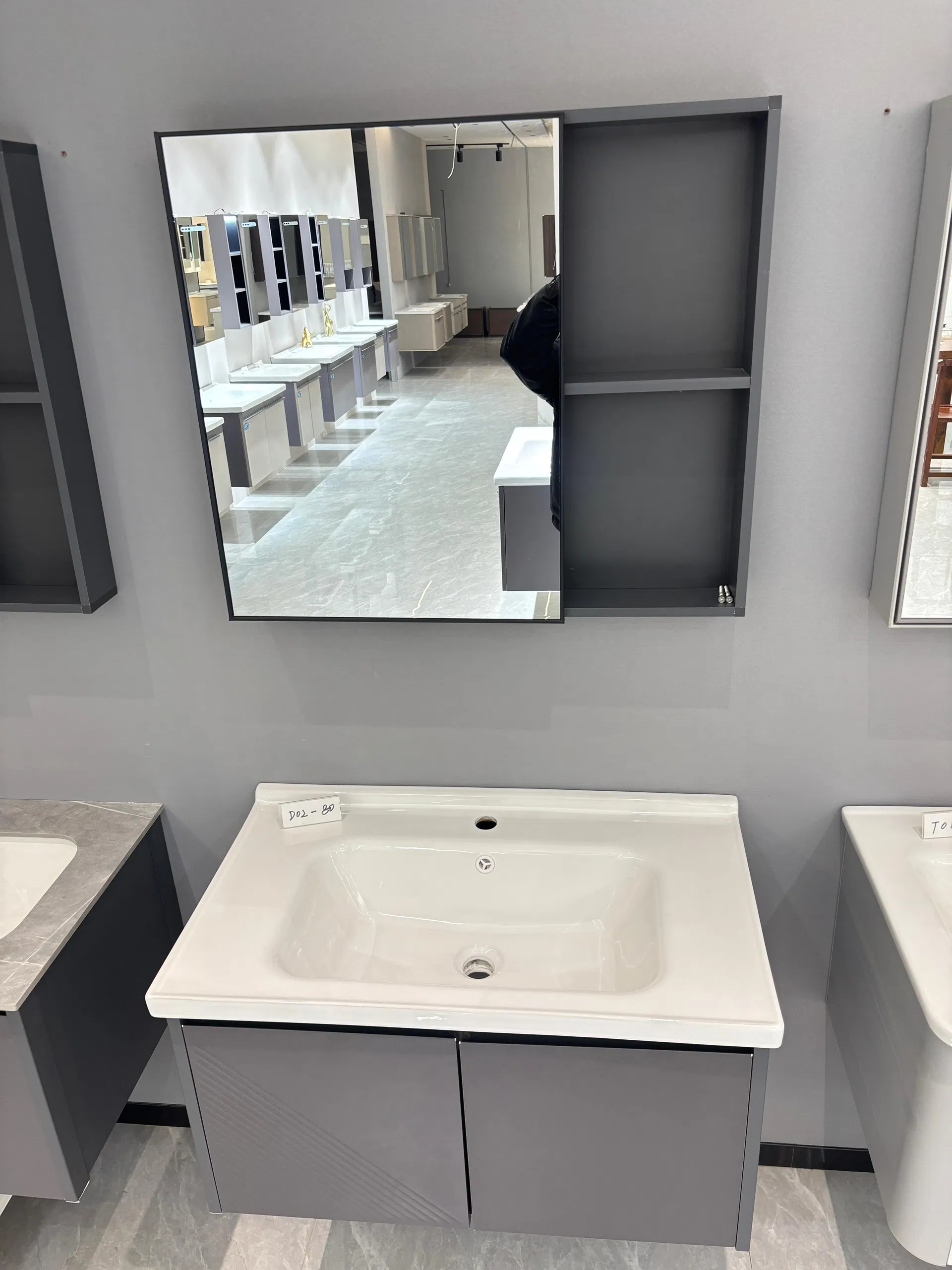 Capacidade do Painel de Pb Resistência a Manchas Forte Vanity de Banheiro Flutuante Montado na Parede