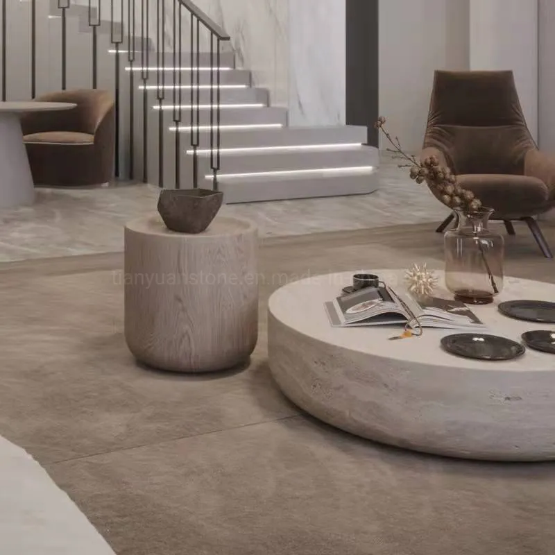 Mesa Lateral Redonda de Mármore Luxuosa para Casa