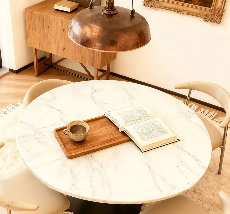 Mesa de Jantar Personalizada em Pedra Tecnológica Moderna, Resistente a Arranhões e Leve - Detalhe 2