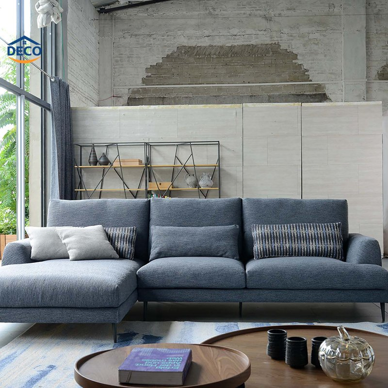 Conjuntos de Móveis para Sala de Estar com Design Minimalista à Venda Sofá Cama Canto Sofá Seccional Modular