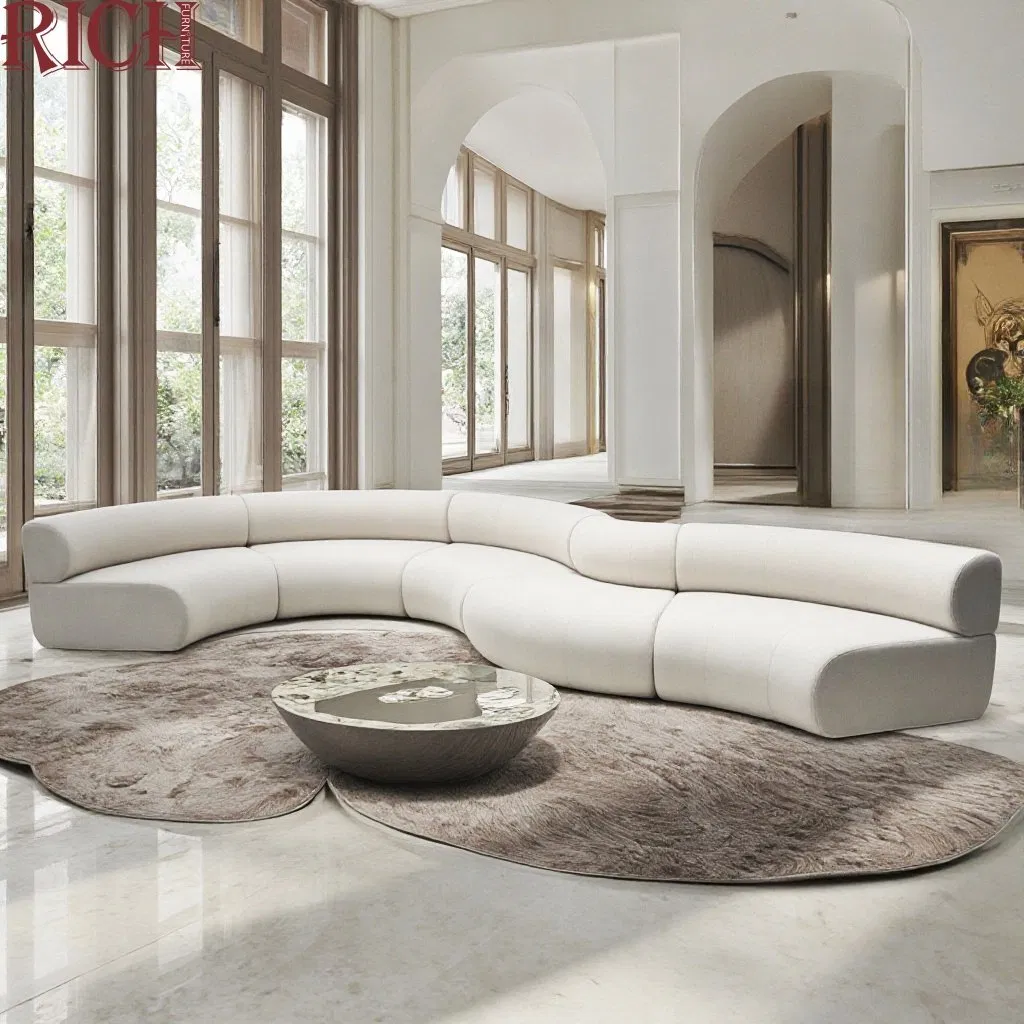 Conjunto de Sofá Modular em Veludo para Casamento Moderno em Hotel, Sofá de Lazer