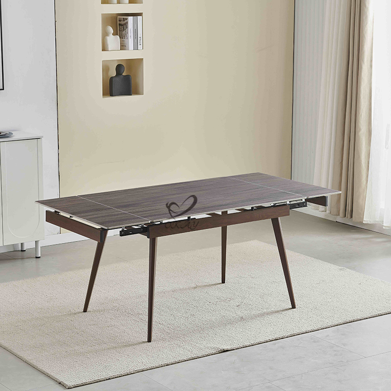 Mesa de Jantar Morden, Móvel de Cozinha, Mesa de Jantar Dobrável e Extensível, Mesa de MDF