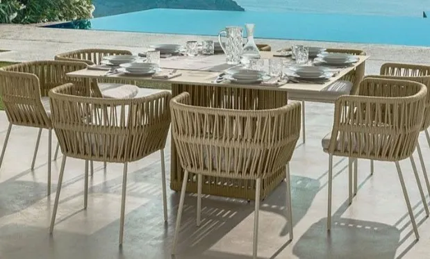 Sofá Modular Externo Aparência Moderna Elegante Estrutura de Ferro Durável e à Prova de Ferrugem