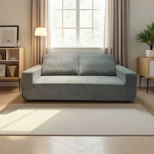 Conjunto de Sofá Modular Comprimido a Vácuo para Sala de Estar em Espuma Pura com Pernas de Metal