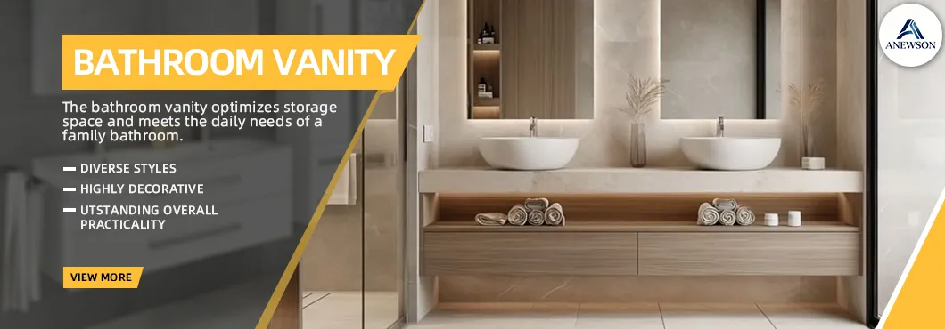 Dobradiça de armário personalizada de fábrica, acabamento fino, economia de espaço, painel espesso, cor personalizada, acabamento laqueado, durável, à prova d'água, design moderno para vaidade