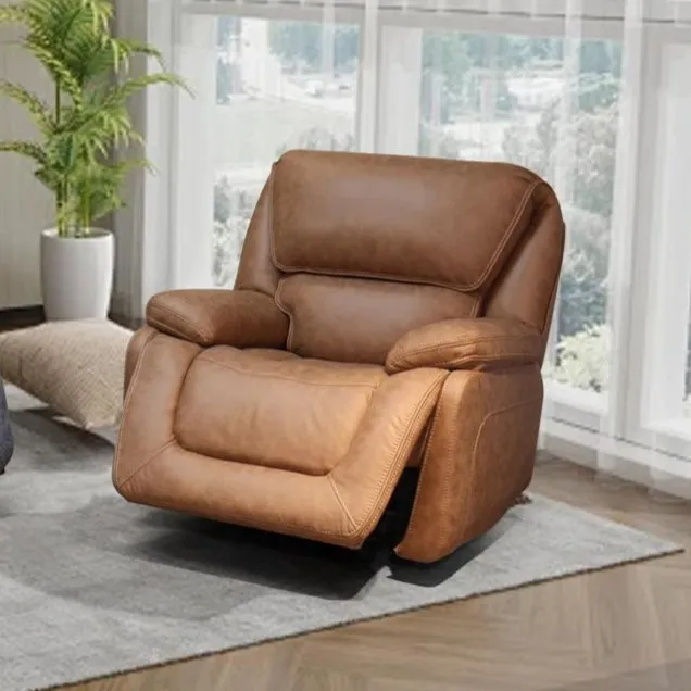 Sofá Recliner Manual de Couro Modular Moderno Conjunto de Sofás para Sala de Estar