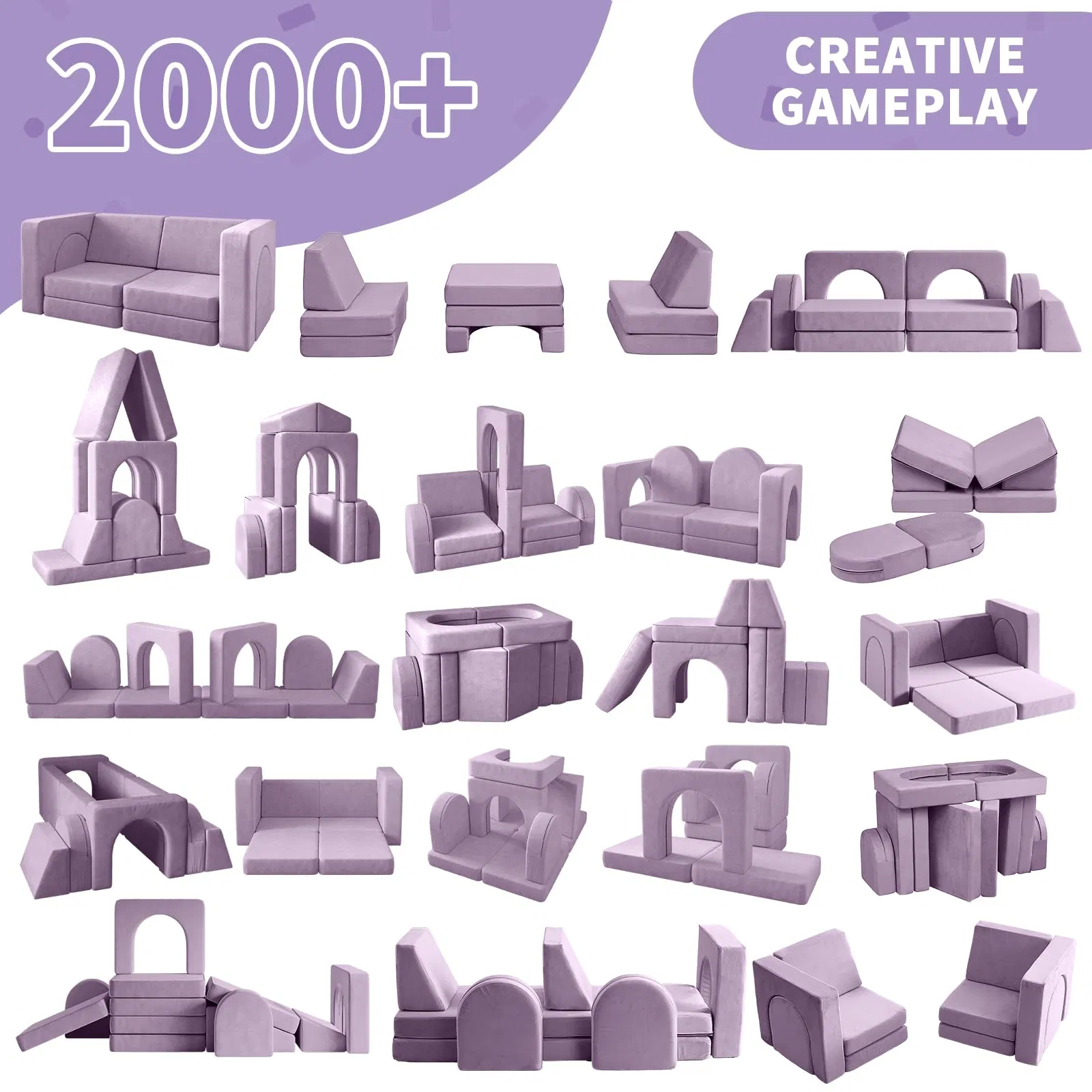 Sofá Modular Infantil Conversível Brincalhão e Aconchegante