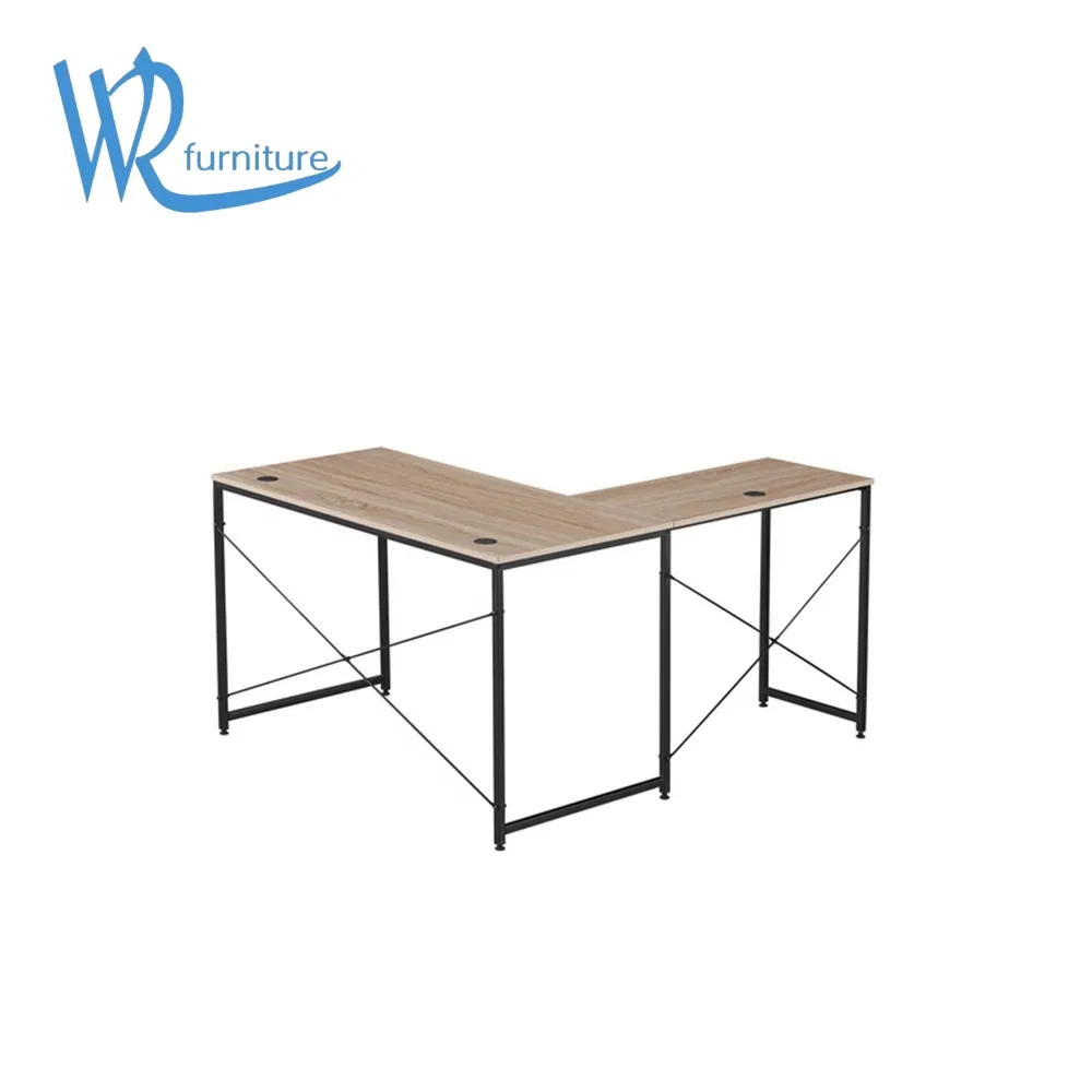 Mesa de Madeira Moderna Mobiliário Luxuoso em L para Escritório em Casa