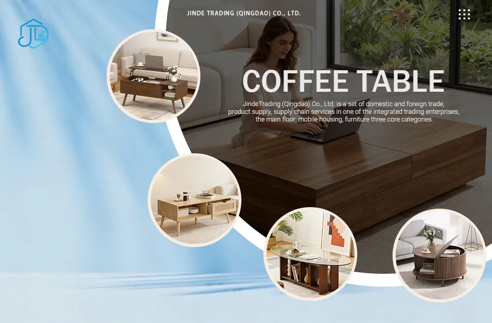 Mesa de Café em Estilo Fazenda com Aparência Vintage Distinta e Desgastada