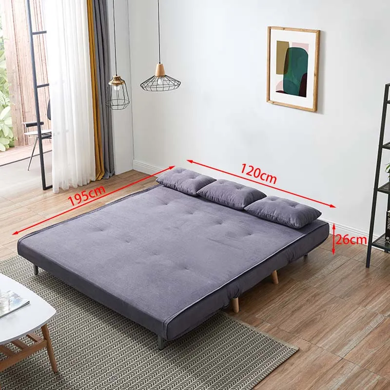 Sofá-cama dobrável de veludo