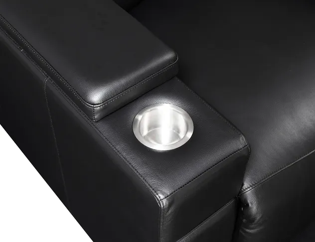 Sofá reclinável de cinema em casa com tecido luxuoso para conforto absoluto