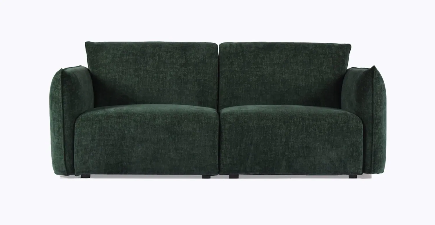 Sofá compacto de dois lugares em tecido e couro, elegante, de luxo suave, moderno, estilo japonês, ecológico, líder de indústria para sala de estar, móveis para casa