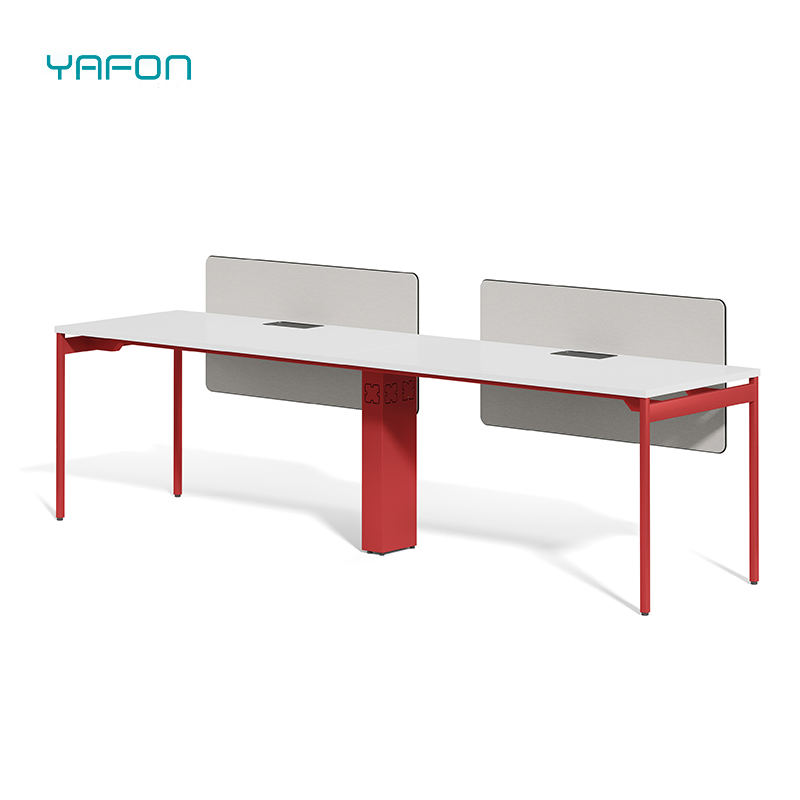 Móvel de Escritório Moderno Mesa de Computador em Painel de Partículas 4 Mesa de Escritório para 4 Estação de Trabalho