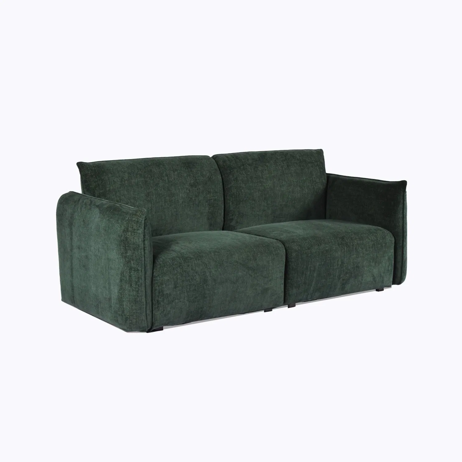Sofá compacto de dois lugares em tecido e couro, elegante, de luxo suave, moderno, estilo japonês, ecológico, líder de indústria para sala de estar, móveis para casa