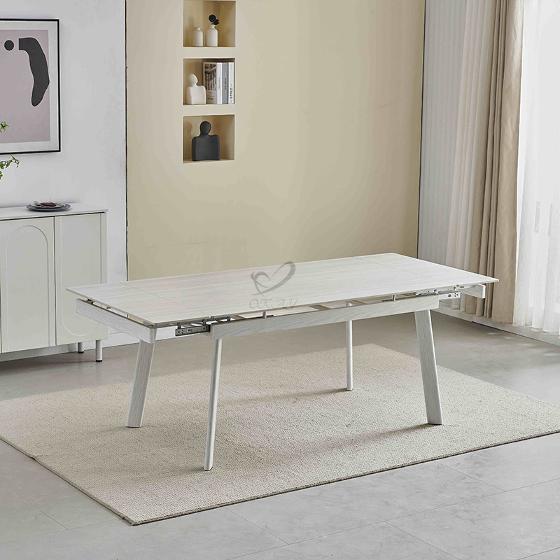 Mesa de Jantar Morden, Móvel de Cozinha, Mesa de Jantar Dobrável e Extensível, Mesa de MDF