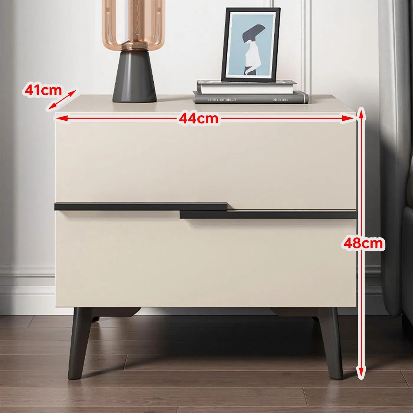 Mesa de cabeceira moderna e minimalista