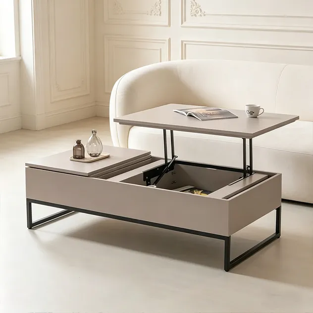 Mesa de Café em Estilo Fazenda com Aparência Vintage Distinta e Desgastada