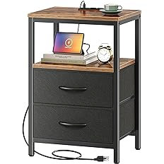 Mesa de cabeceira com estação de carregamento, mesa de cabeceira com portas USB e tomadas