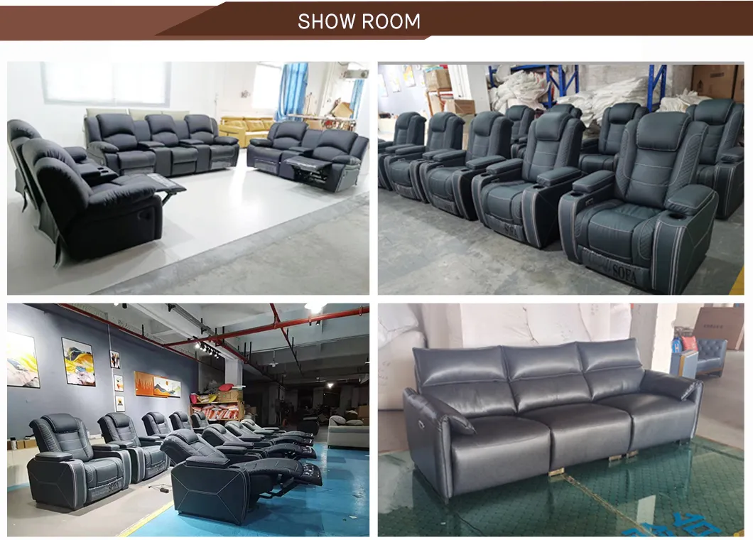 Cadeira de Cinema Reclinável em Couro para Home Theater por Atacado para Sala de Estar