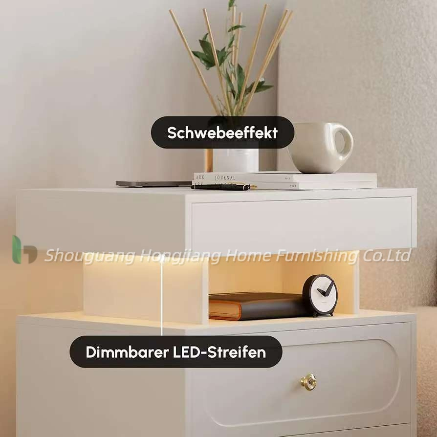 Mesa de cabeceira moderna simples de alta qualidade estilo creme para o quarto