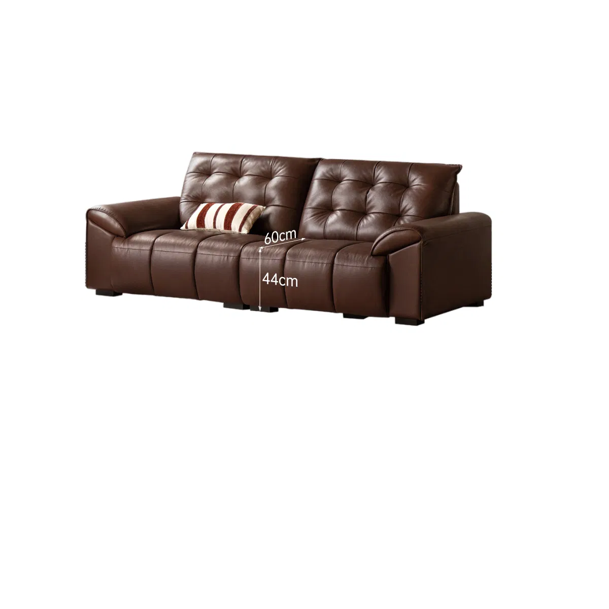 S03320n270t5 Sofá de Cor Premium 4-Seater com Acabamento em Couro