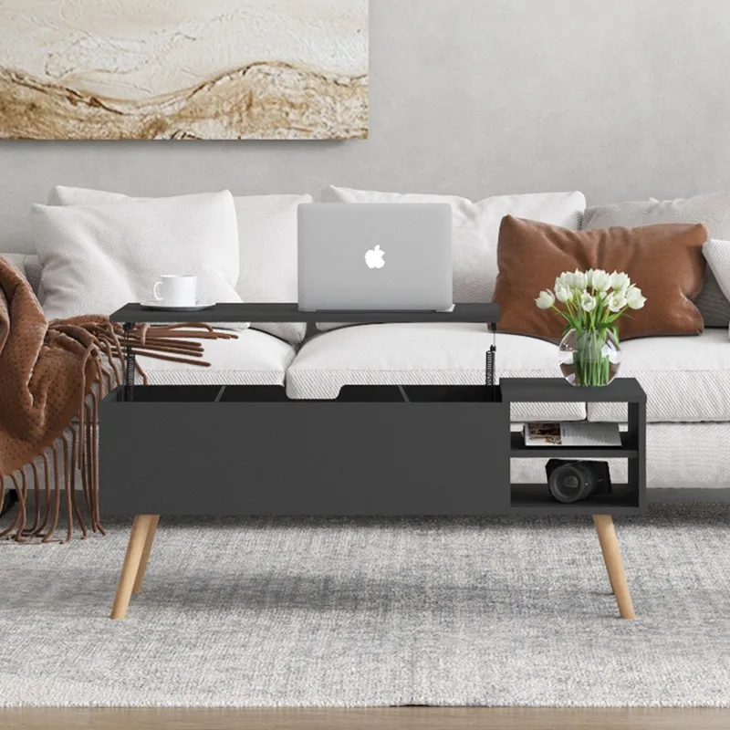 Mesa de Café Moderna Minimalista de Vidro para Sala de Estar, Pequena Mesa Lateral