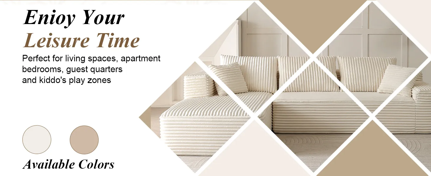 Sofá Comprimido Estiloso com Design Modular