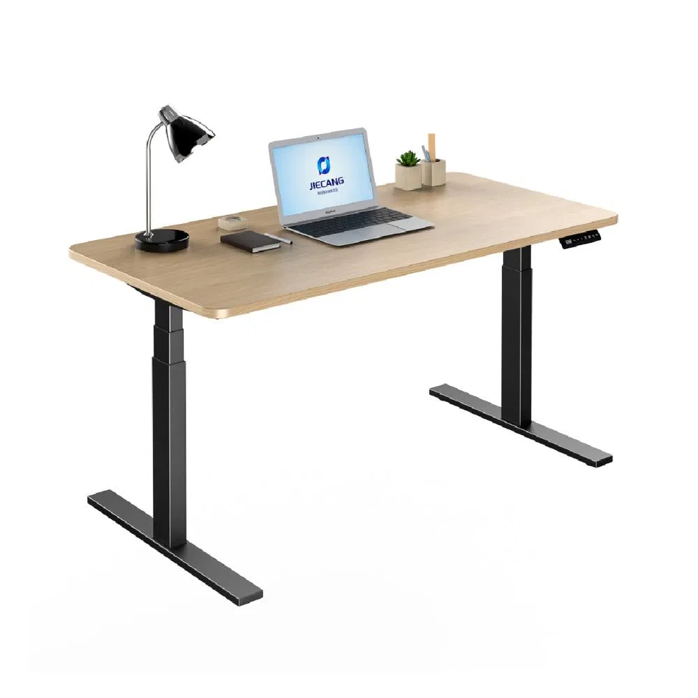 Mesa de Computador Ergonômica Jiecang Estrutura de Aço Metálico Altura Ajustável Mesa de Elevação para Escritório em Casa