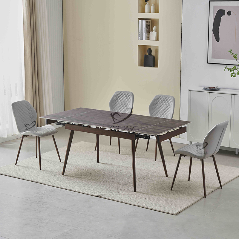 Mesa de Jantar Morden, Móvel de Cozinha, Mesa de Jantar Dobrável e Extensível, Mesa de MDF
