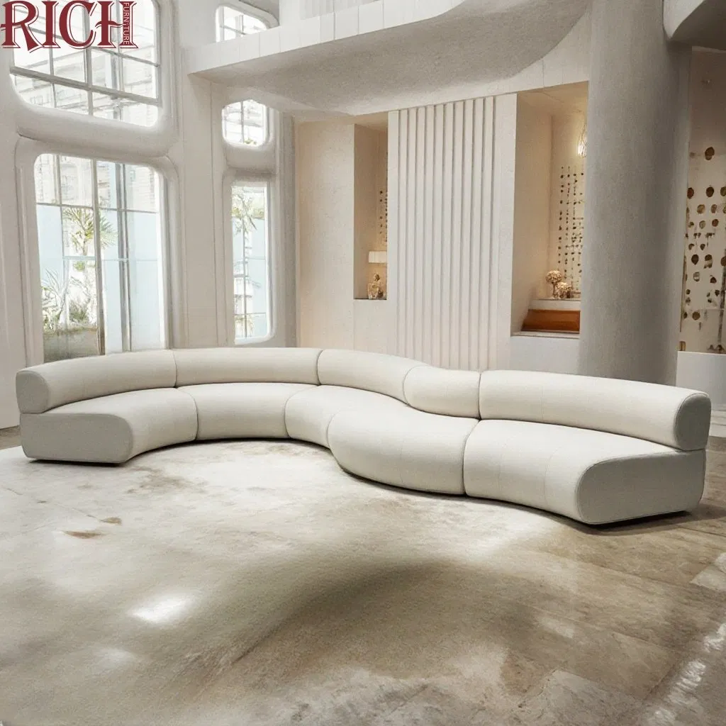 Conjunto de Sofá Modular em Veludo para Casamento Moderno em Hotel, Sofá de Lazer