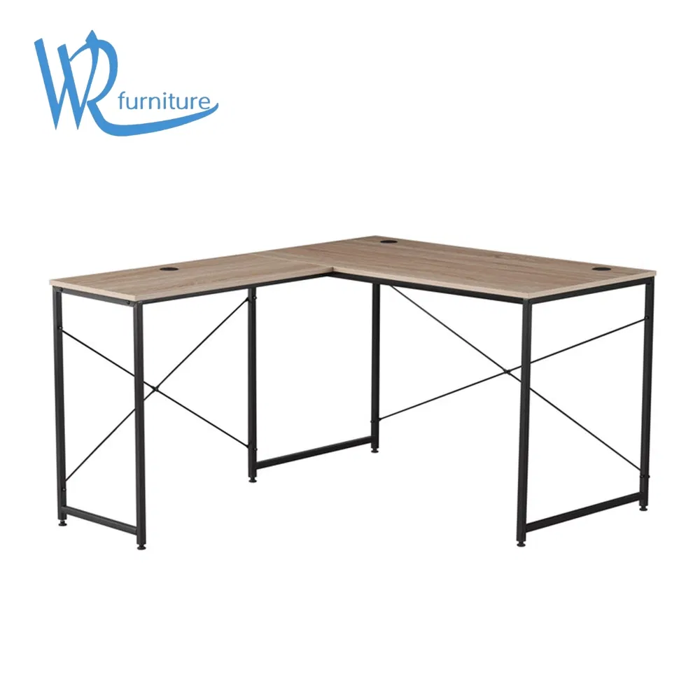 Mesa de Madeira Moderna Mobiliário Luxuoso em L para Escritório em Casa