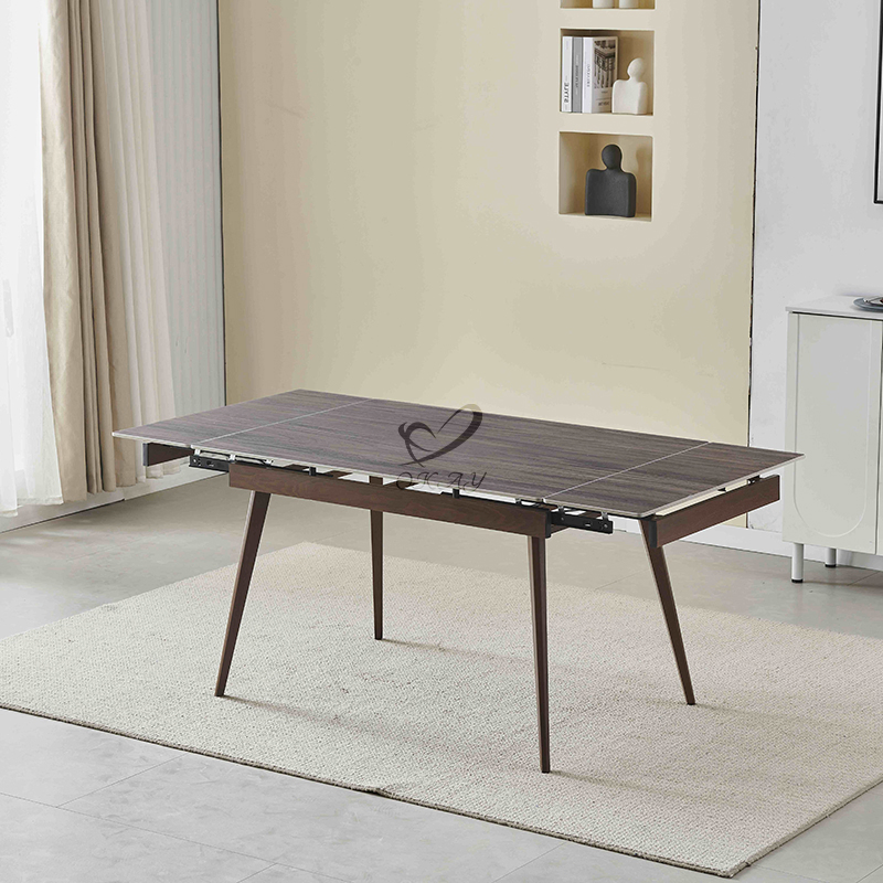 Mesa de Jantar Morden, Móvel de Cozinha, Mesa de Jantar Dobrável e Extensível, Mesa de MDF