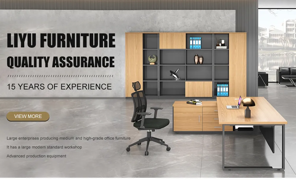 Mesa de Escritório CEO Mesa de Computador Mesas Executivas à Venda com Mesa Lateral Fixa Mesa de Escritório em L