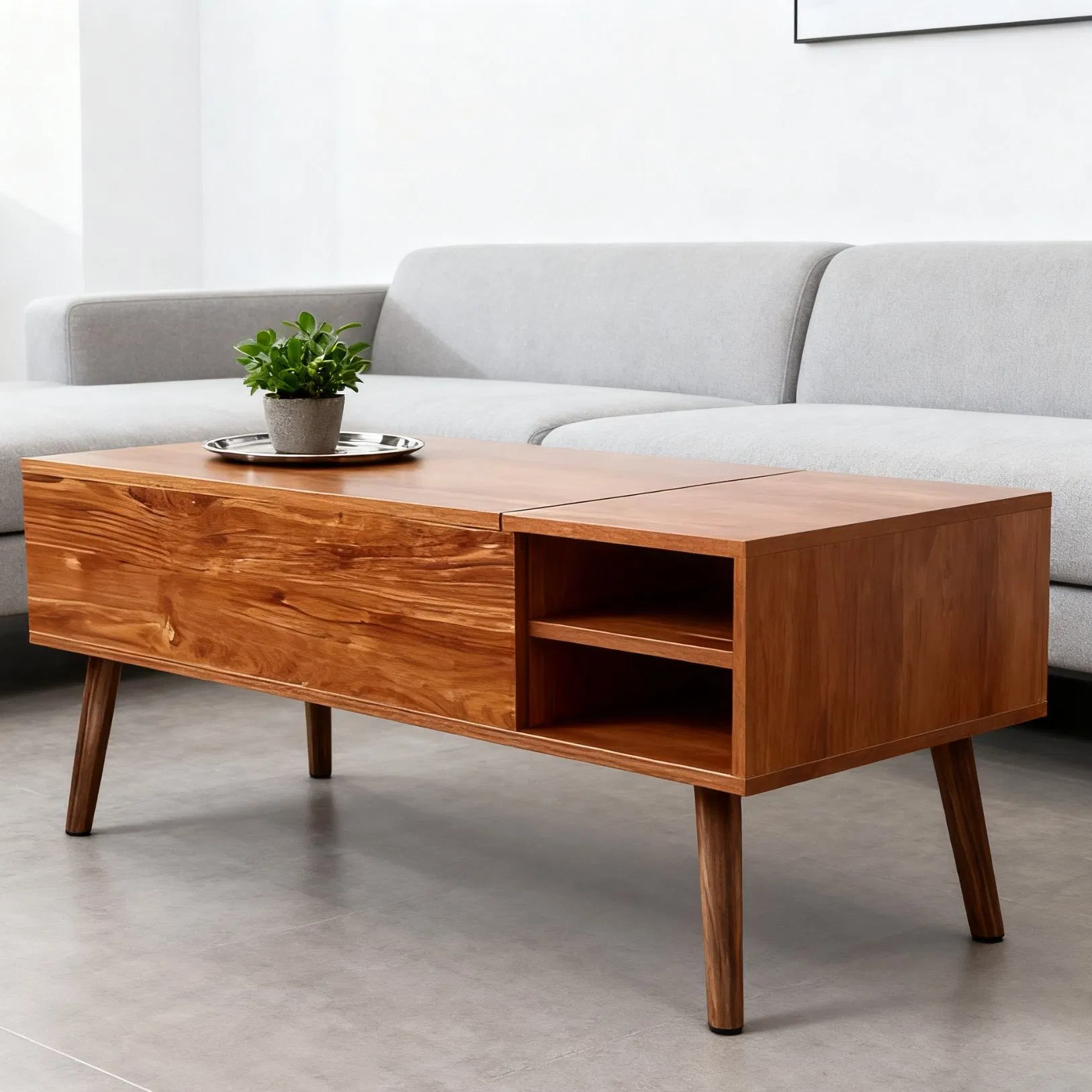 Design de Mesa de Café Minimalista Móveis Modernos para Sala de Estar Conjunto de Mesas de Café Quadradas