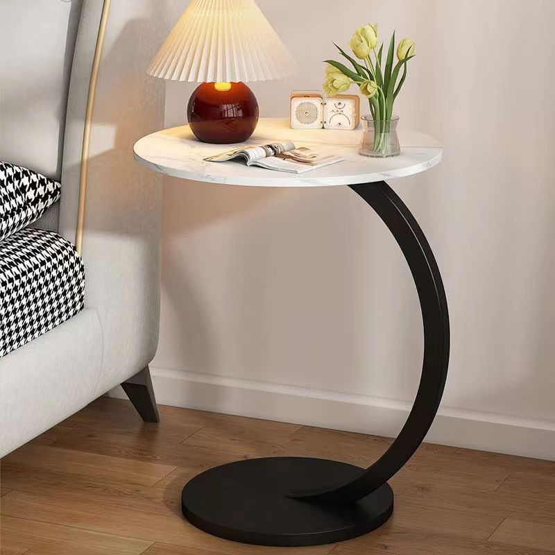 Mesa de Café Redonda Simples para Quarto, Mesa de Cabeceira Pequena de Alta Beleza