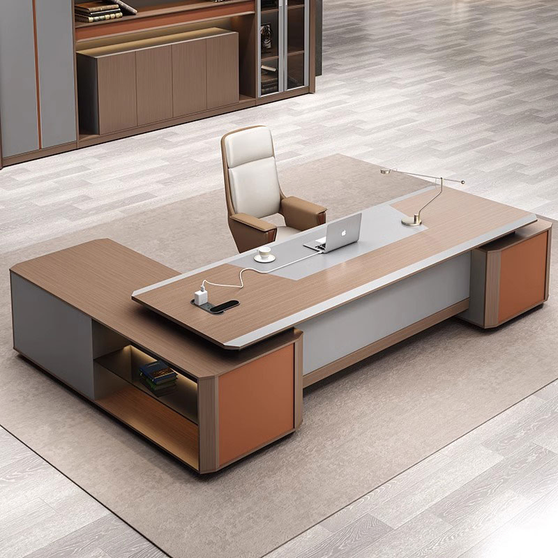 Mesa de Escritório Liyu Móveis CEO Mesa de Computador Mesas Executivas à Venda com Mesa Lateral Fixa Mesa de Escritório em L