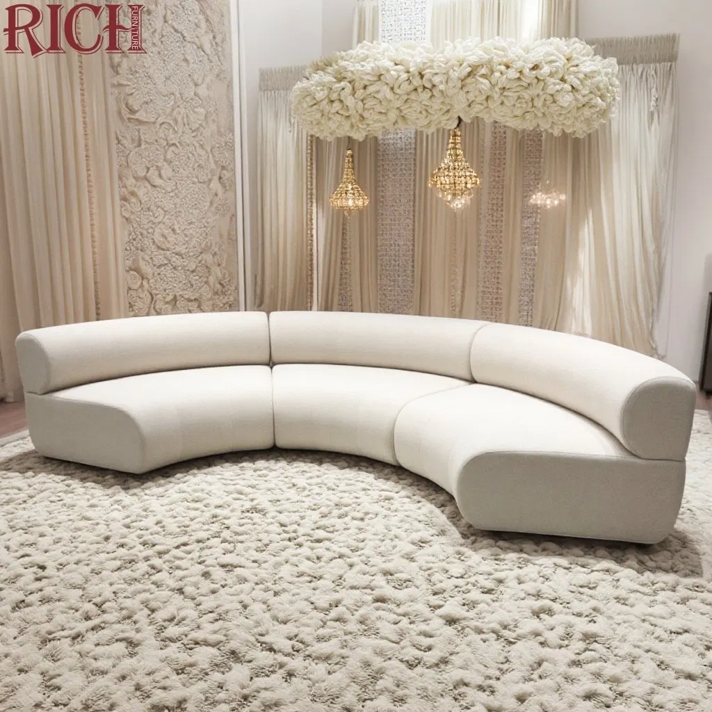 Conjunto de Sofá Modular em Veludo para Casamento Moderno em Hotel, Sofá de Lazer