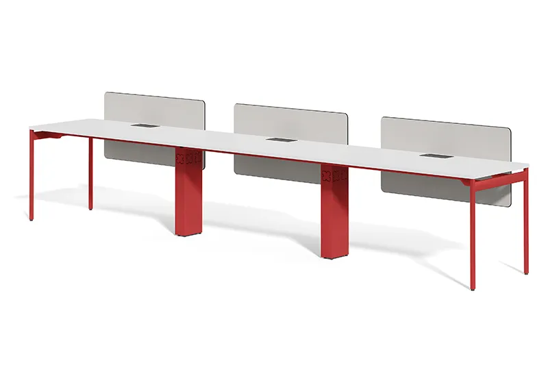 Móvel de Escritório Moderno Mesa de Computador em Painel de Partículas 4 Mesa de Escritório para 4 Estação de Trabalho