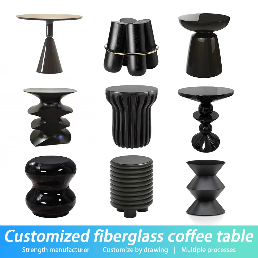 Mesa Lateral de Café Moderna em Fibra de Vidro Personalizada de Alta Qualidade para Sala de Estar de Hotel