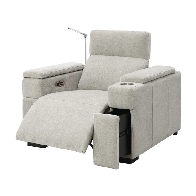 Sofá reclinável de cinema em casa com tecido luxuoso para conforto absoluto