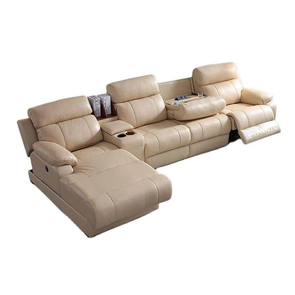 Experimente o Conforto Luxuoso com o Conjunto de Sofás Recliners de Couro Italiano Linlamlim