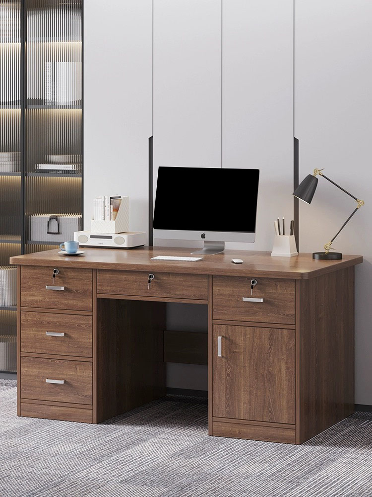 Mesa de escritório moderna dobrável personalizada e barata em madeira para computador executivo