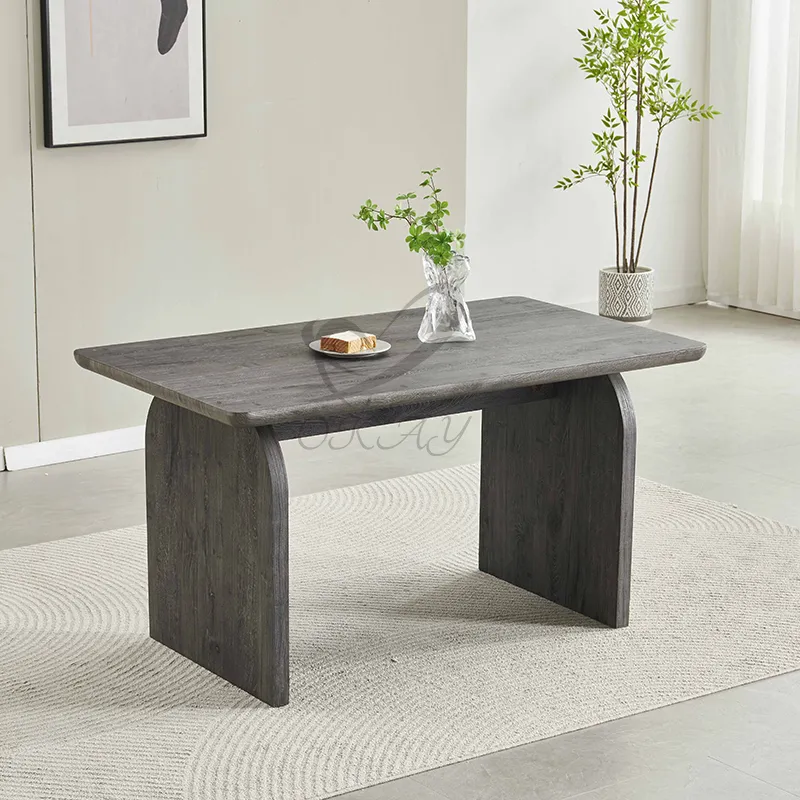 Mesa de Jantar Contemporânea Nórdica 6 Retangular MDF Villa Homestay Mesa de Jantar Mobiliário Nórdico