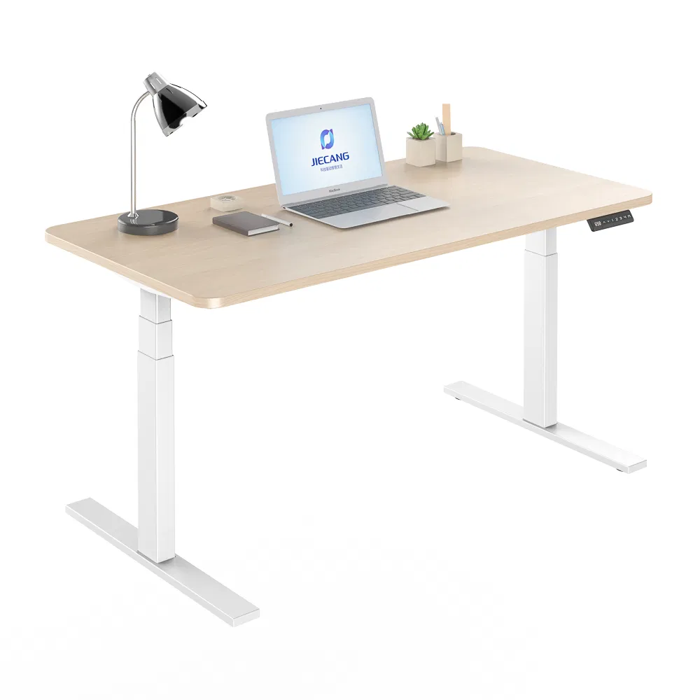 Mesa de Computador Ergonômica Estrutura de Aço Metálico Altura Ajustável Mesa de Elevação para Escritório em Casa