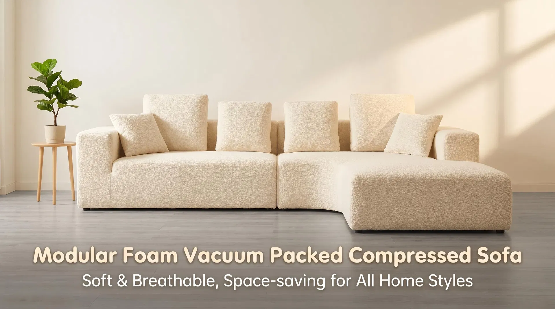 Sofá modular em L moderno, seccional preguiçoso, canto, comprimido, espuma de alta densidade, esponja macia, para sala de estar, lazer em casa, para lounge, hotel e apartamento