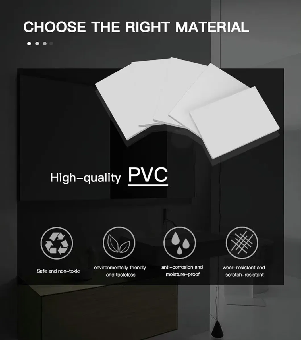 Vanidade de Banheiro Moderna em PVC com Soluções de Armazenamento Estilosas