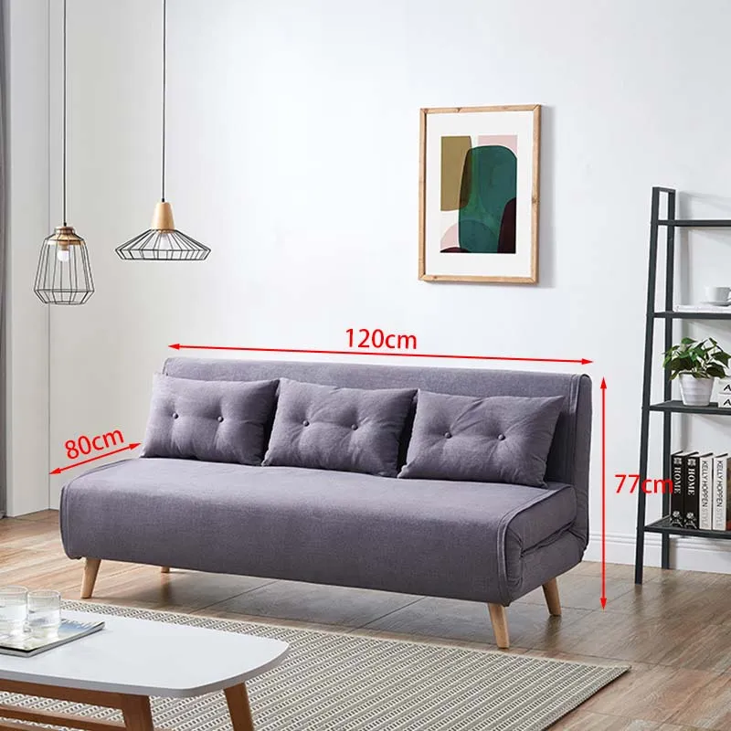 Sofá-cama dobrável de veludo