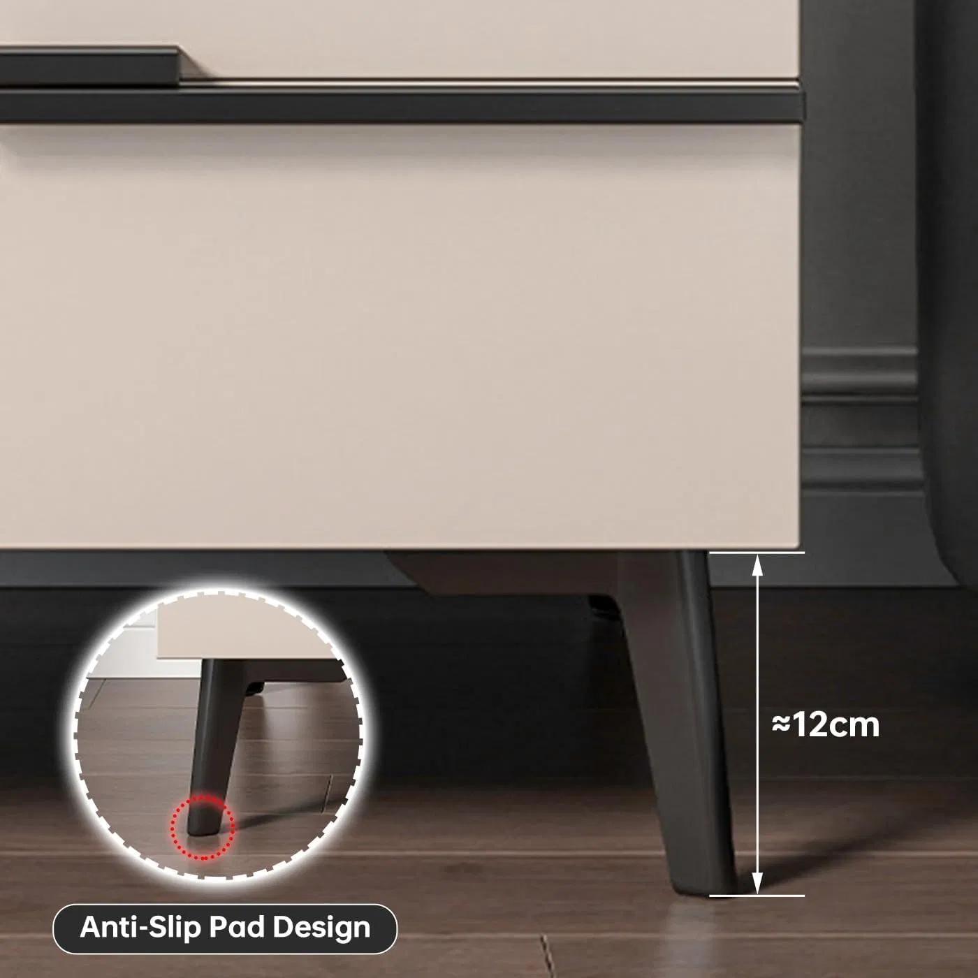 Mesa de cabeceira moderna e minimalista