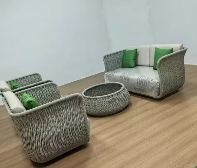 Sofá Modular Externo Aparência Moderna Elegante Estrutura de Ferro Durável e à Prova de Ferrugem